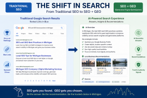 Traditional SEO and generative engine optimization for Michigan businesses.